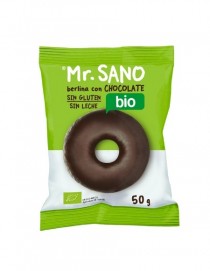 Mr. SANO® BIO. Berlina de chocolate Tipo Donut Sin gluten/Sin Leche