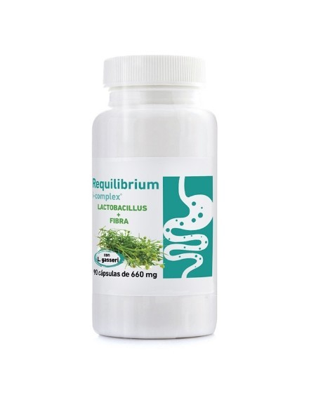 Cápsulas vegetales REQUILIBRIUM i-complex® (Probiótico + L. Gasseri + FOS + Alcachofa + Psyllium) 660 mg