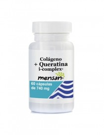 Cápsulas vegetales COLÁGENO MARINO + QuERATINA i-complex® 740 mg