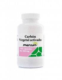 Cápsulas vegetales Carbón vegetal activado 450 mg.